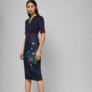 Ted Baker YALILA Houdiini print bodycon dress